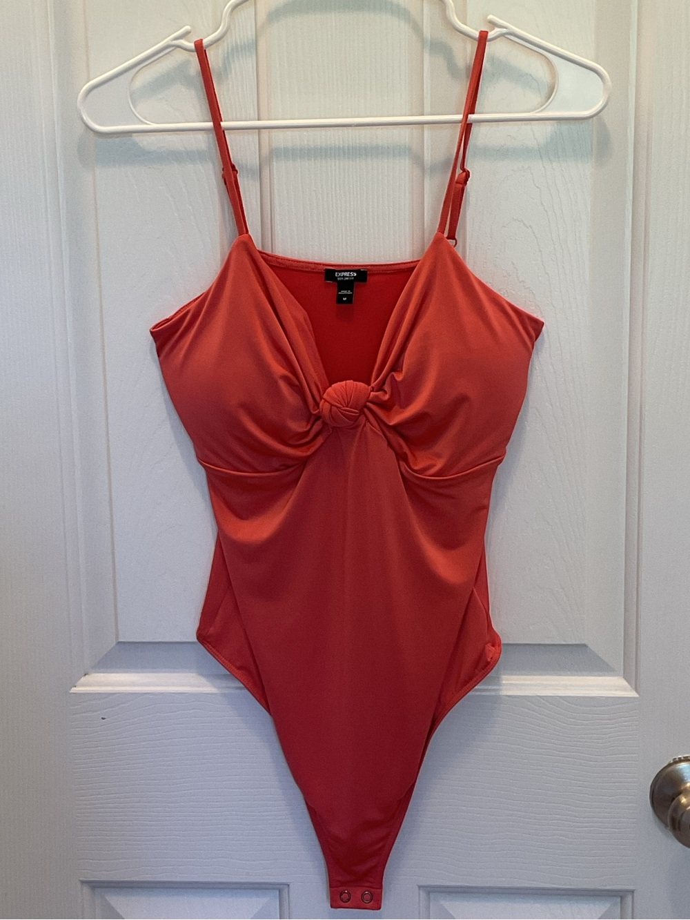 Express Body Contour Silky Knotted Thong Bodysuit